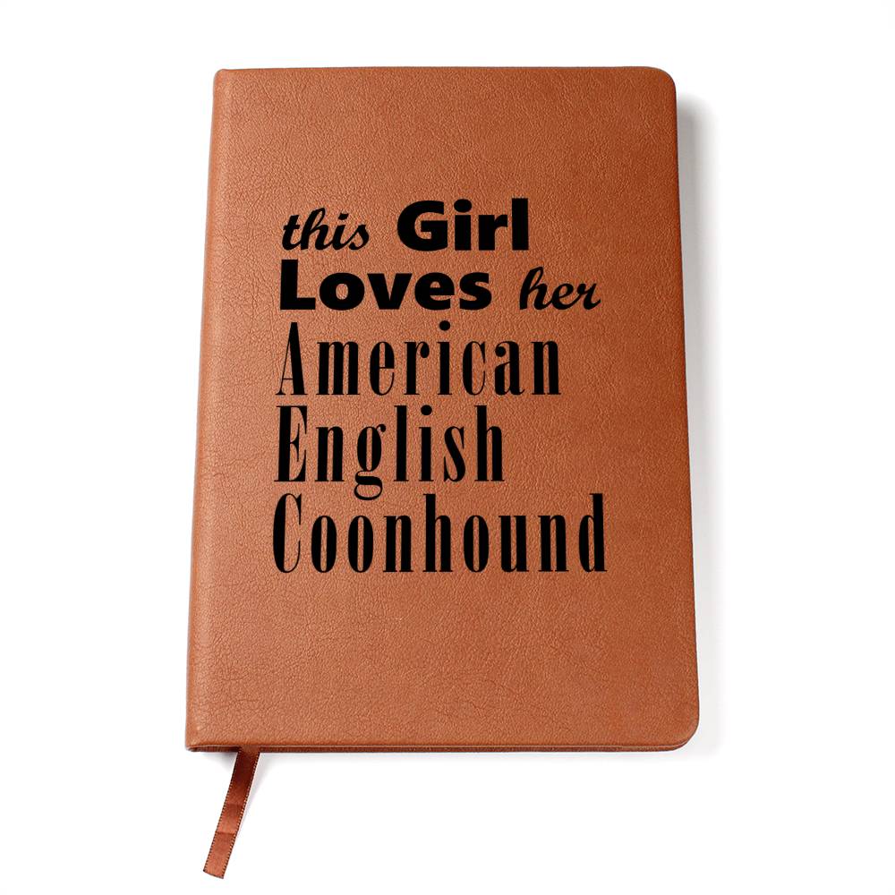 American English Coonhound - Vegan Leather Journal