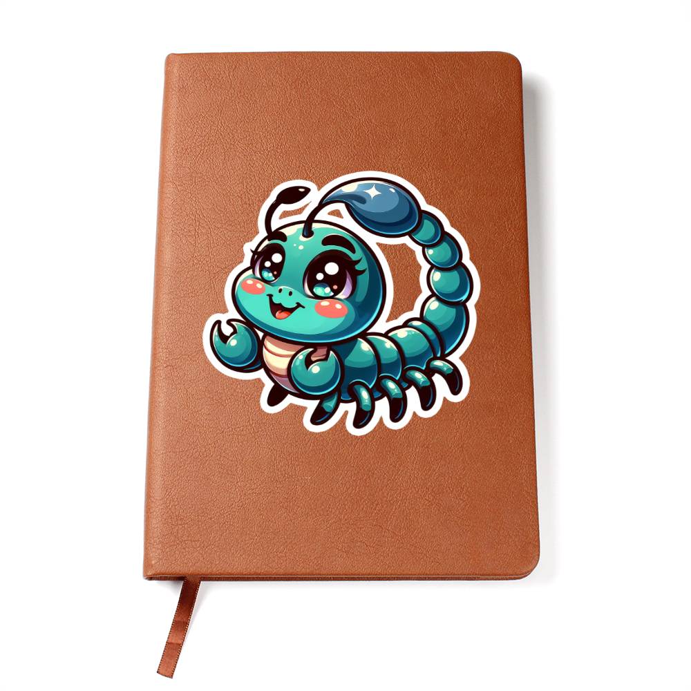 Cute Scorpion sticker 157 - Vegan Leather Journal