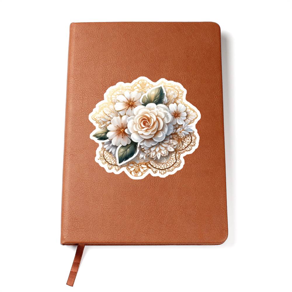 Luxury Wedding Decor Sticker 061 - Vegan Leather Journal