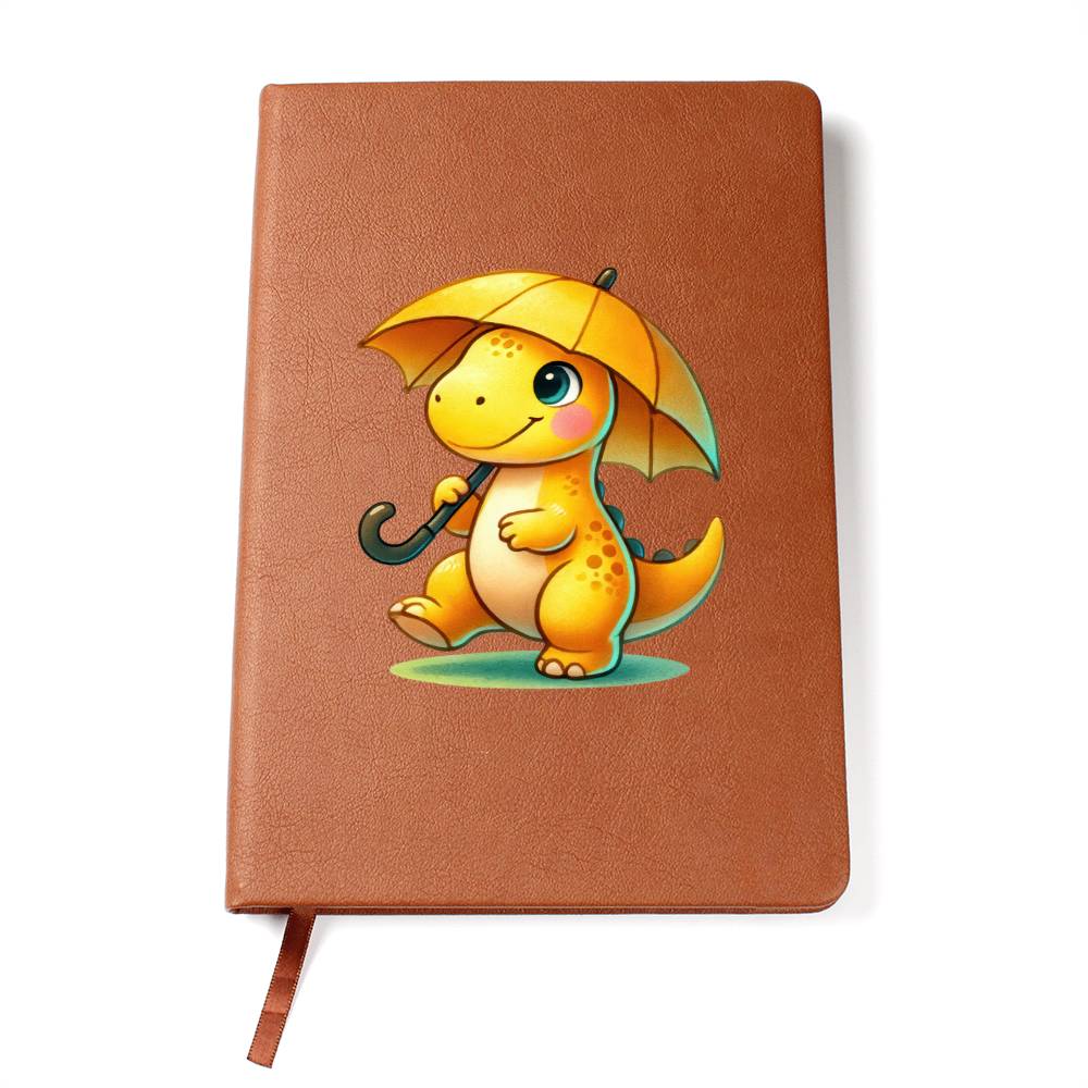 Colorful Baby Dinosaur 036 - Vegan Leather Journal