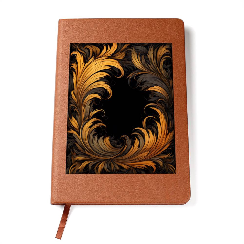 Ornate Gold Cover 008 - Vegan Leather Journal