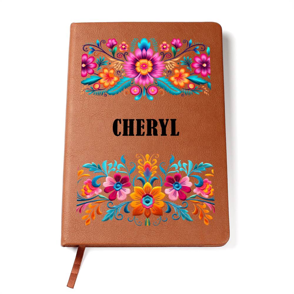 Cheryl (Mexican Flowers 1) - Vegan Leather Journal