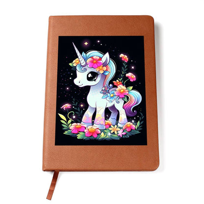 Cute Unicorn 001 - Vegan Leather Journal