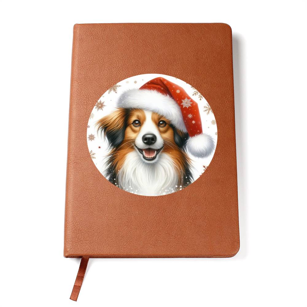 Christmas Dog - Kooikerhondje - Vegan Leather Journal