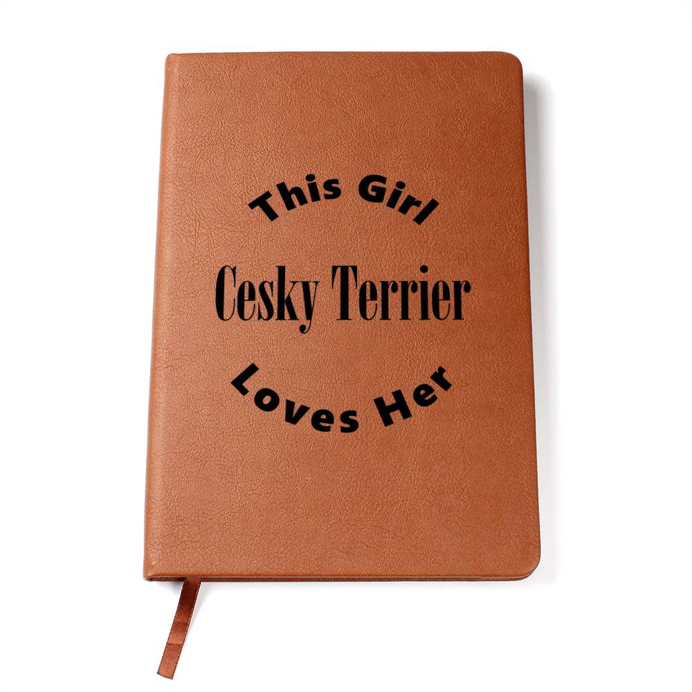 Cesky Terrier v2 - Vegan Leather Journal