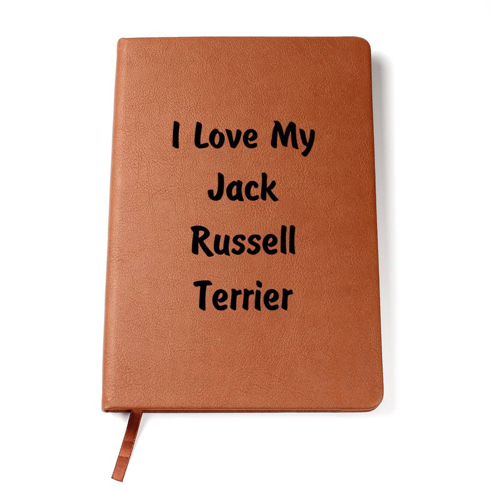 Love My Jack Russell Terrier v4 - Vegan Leather Journal