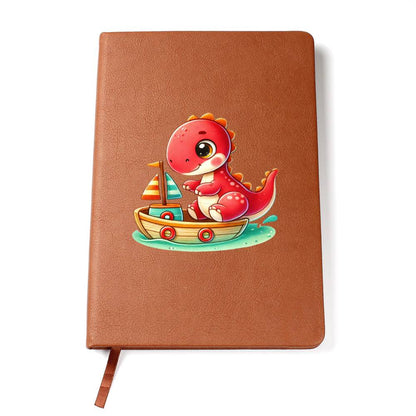 Colorful Baby Dinosaur 029 - Vegan Leather Journal