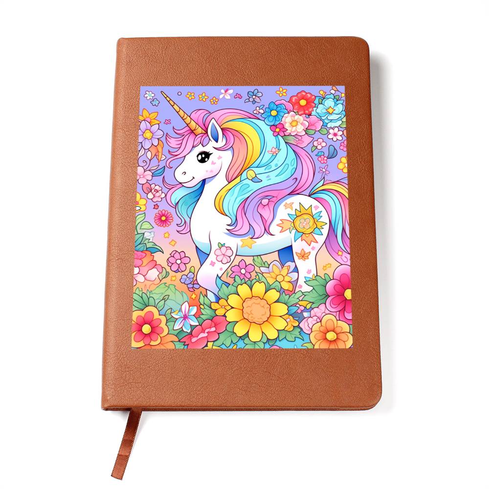 Cute Unicorn 110 - Vegan Leather Journal