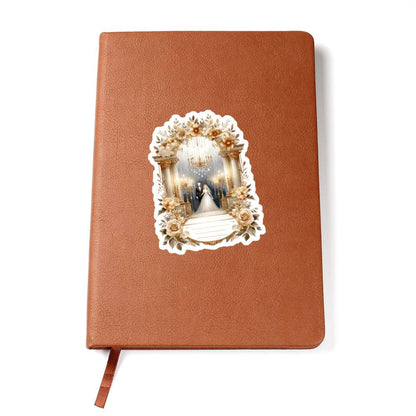 Luxury Wedding Decor Sticker 032 - Vegan Leather Journal