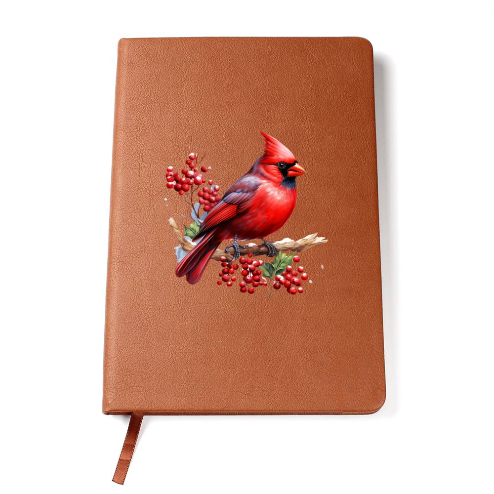 Christmas Cardinal 010 - Vegan Leather Journal