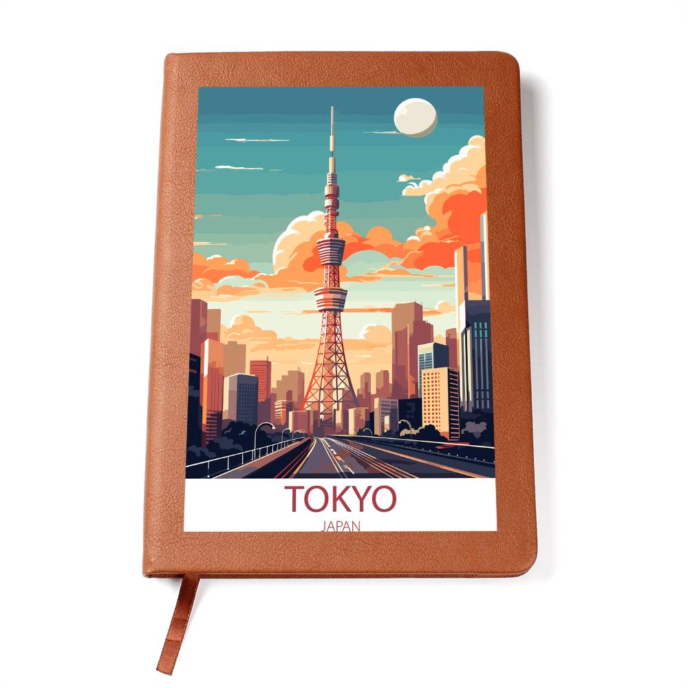 Famous Travel Destinations - Tokyo, Japan - Vegan Leather Journal