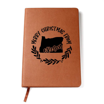 Merry Christmas From Oregon - Vegan Leather Journal