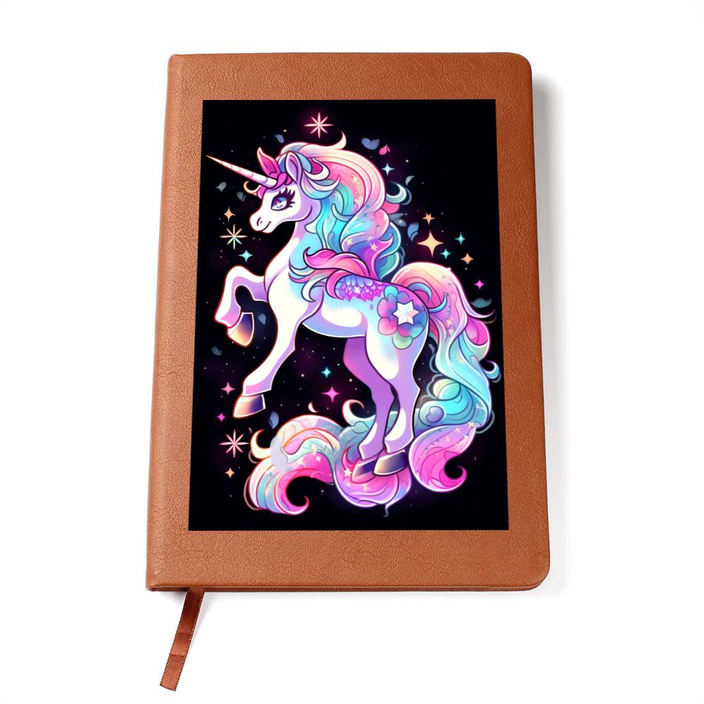 Cute Unicorn 043 - Vegan Leather Journal