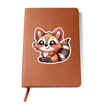 Cute Aardwolf sticker 02 - Vegan Leather Journal