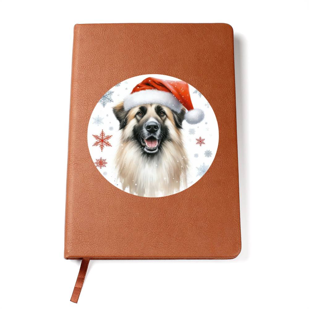 Christmas Dog - Anatolian Shepherd - Vegan Leather Journal