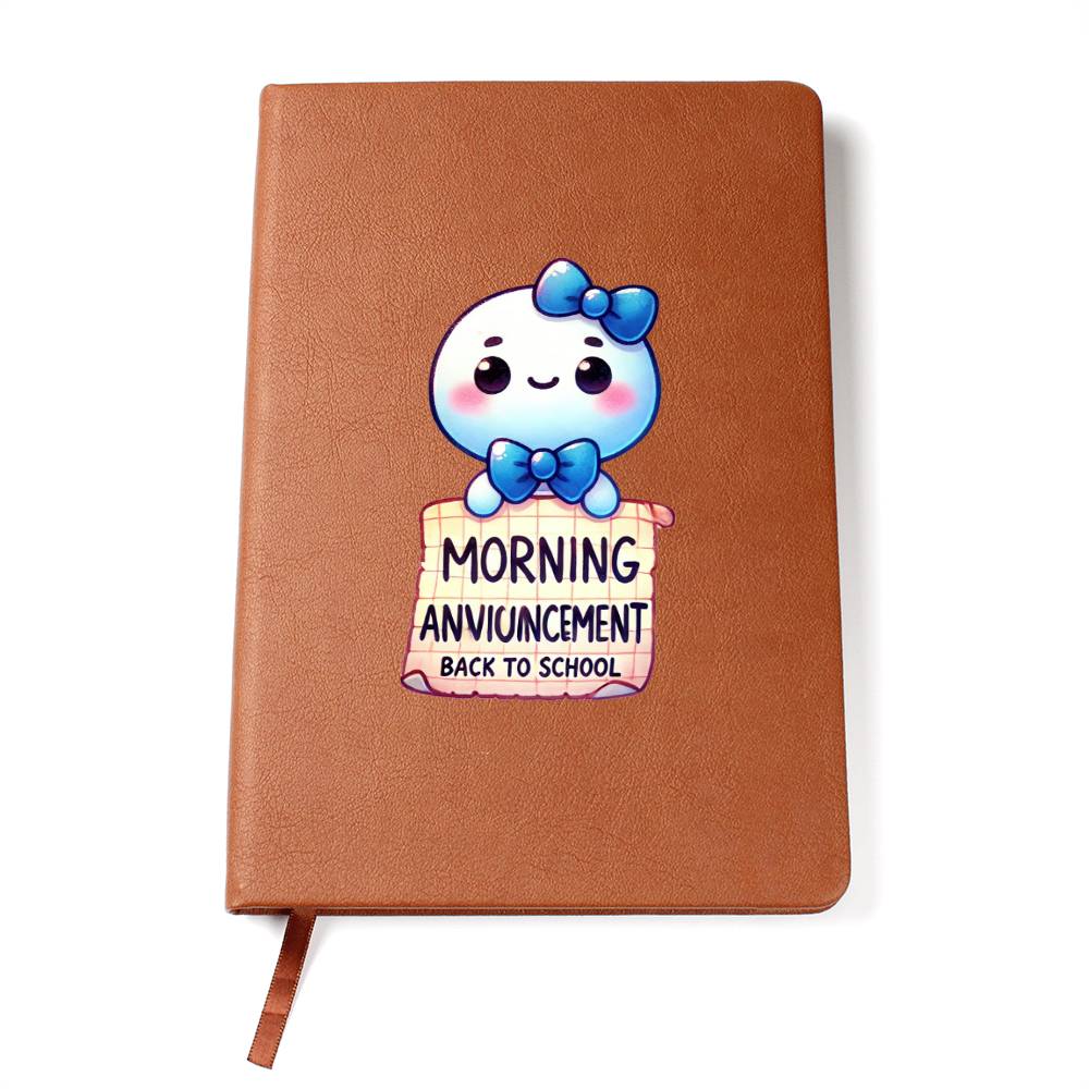 Cute Back to School Sticker 015 - Vegan Leather Journal