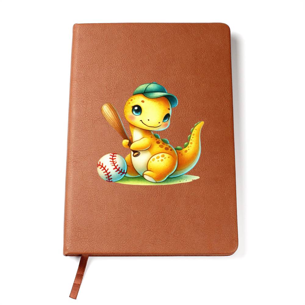 Colorful Baby Dinosaur 088 - Vegan Leather Journal