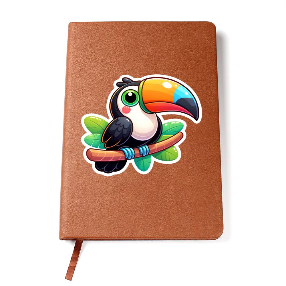 Cute Toucan sticker  196 - Vegan Leather Journal
