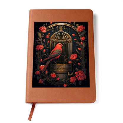 Birds And Floral Design 162 - Vegan Leather Journal
