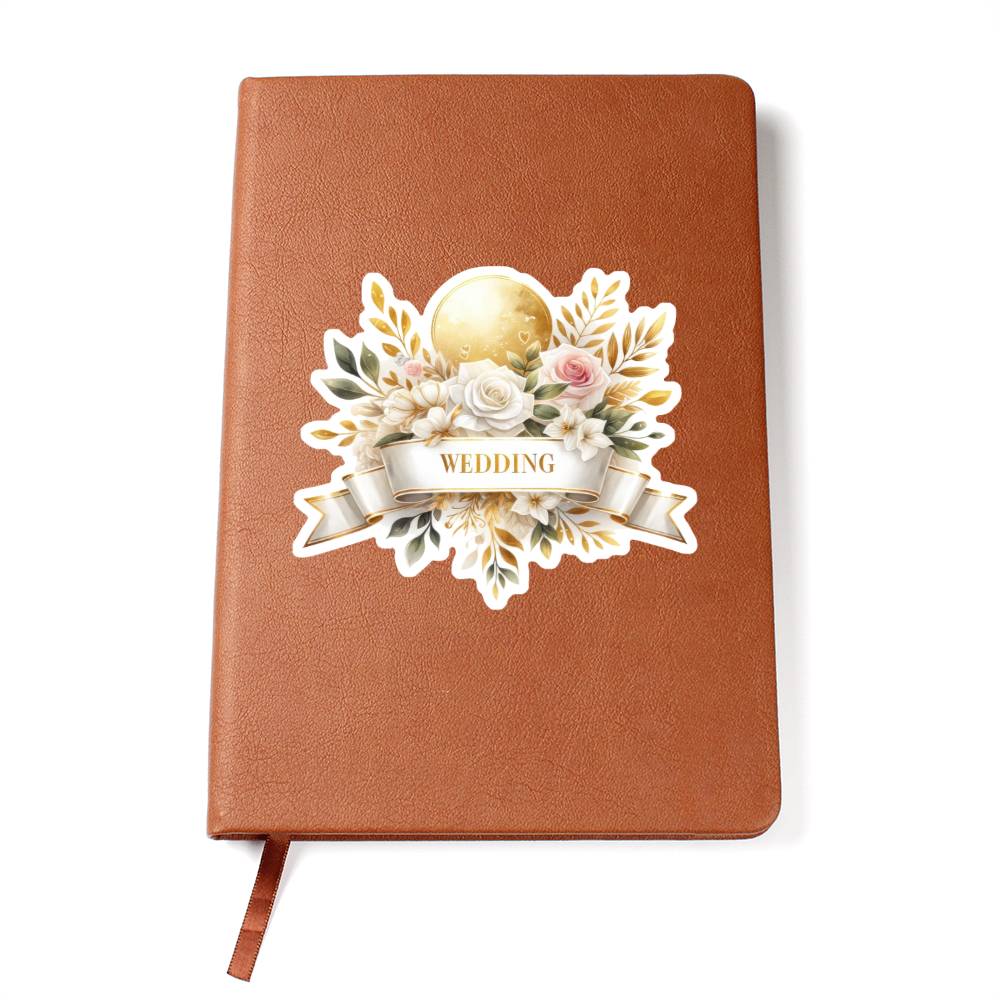 Luxury Wedding Decor Sticker 067 - Vegan Leather Journal