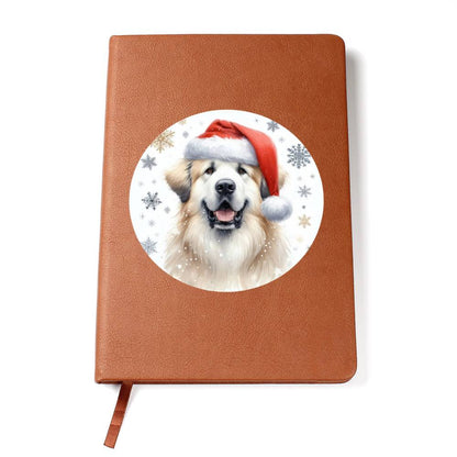 Christmas Dog - Great Pyrenees - Vegan Leather Journal