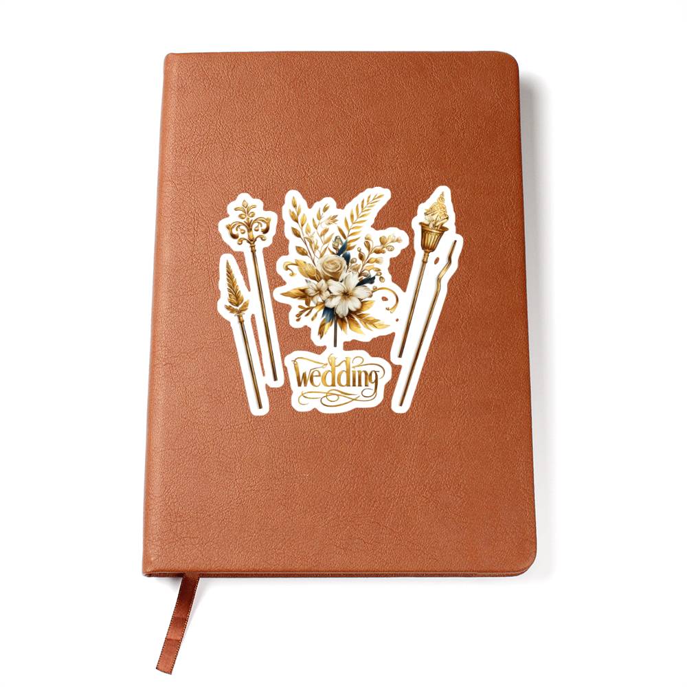 Luxury Wedding Decor Sticker 068 - Vegan Leather Journal