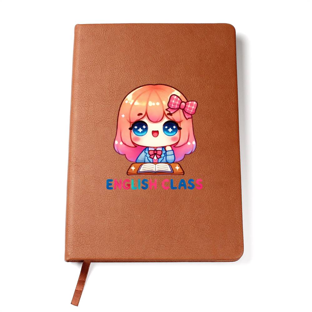 Cute Back to School Sticker 031 - Vegan Leather Journal