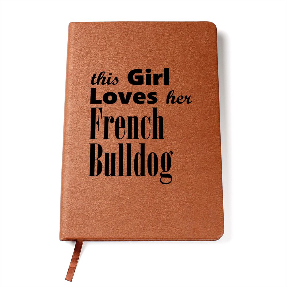 French Bulldog - Vegan Leather Journal