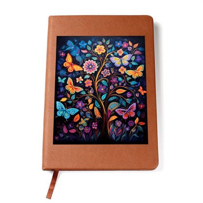 Birds And Floral Design 106 - Vegan Leather Journal
