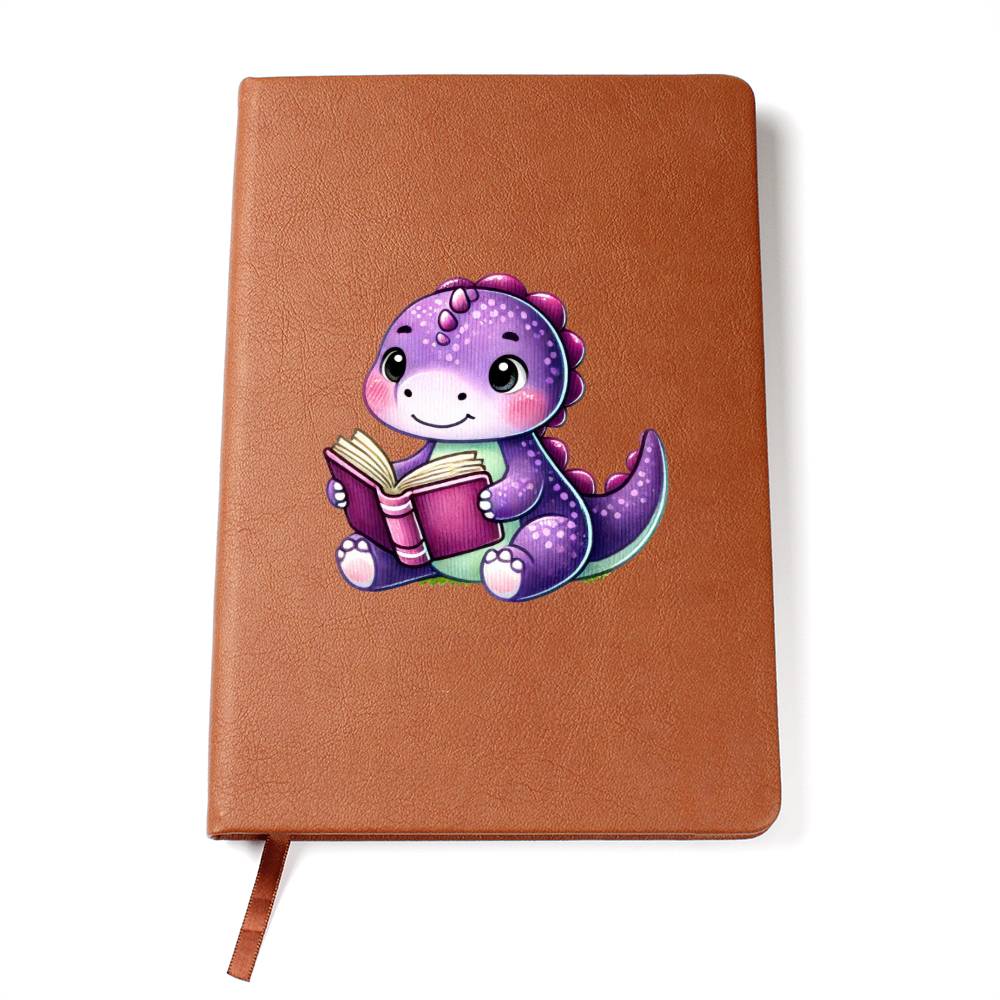 Colorful Baby Dinosaur 044 - Vegan Leather Journal