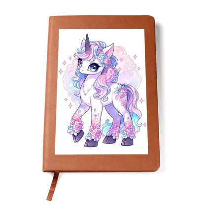 Cute Unicorn 044 - Vegan Leather Journal