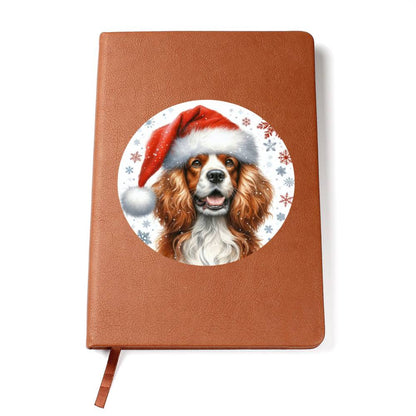 Christmas Dog - Welsh Springer Spaniel - Vegan Leather Journal