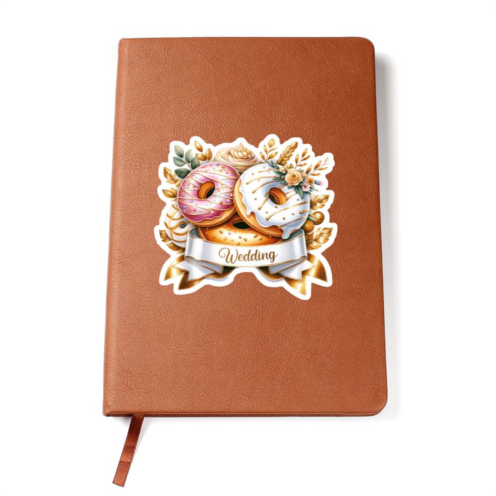 Luxury Wedding Decor Sticker 059 - Vegan Leather Journal