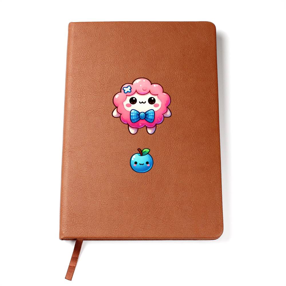 Cute Back to School Sticker 026 - Vegan Leather Journal