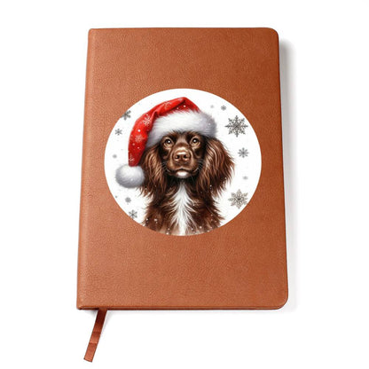 Christmas Dog - Boykin Spaniel - Vegan Leather Journal