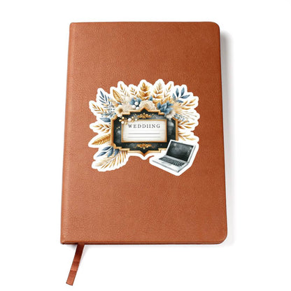 Luxury Wedding Decor Sticker 066 - Vegan Leather Journal