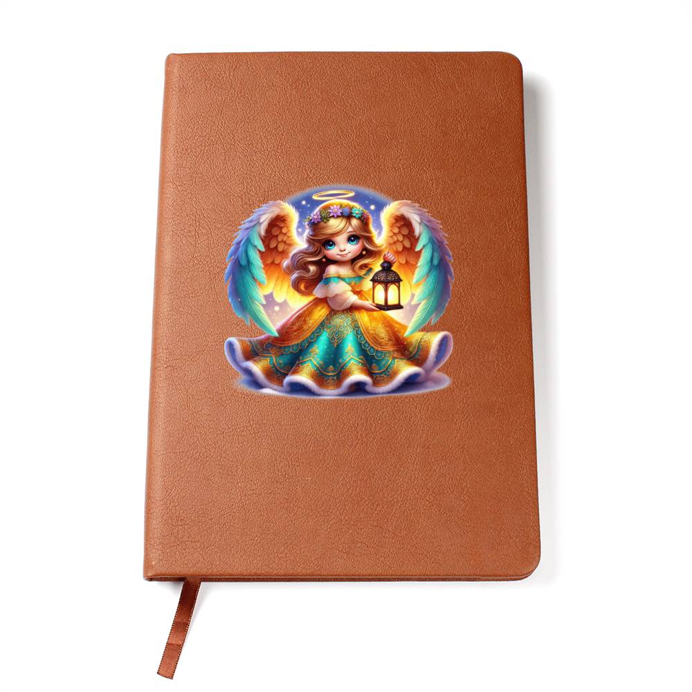 Cute Christmas Angel 010 - Vegan Leather Journal