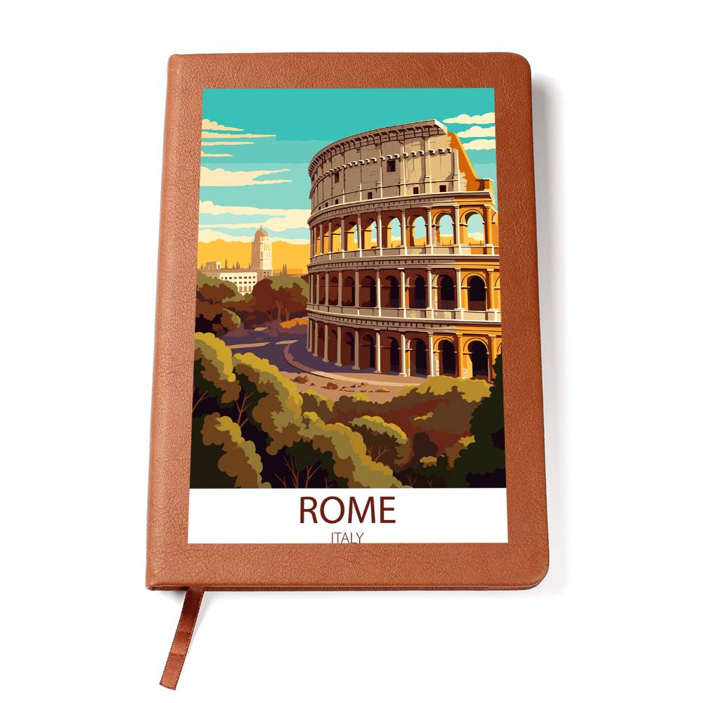 Famous Travel Destinations - Rome, Italy - Vegan Leather Journal