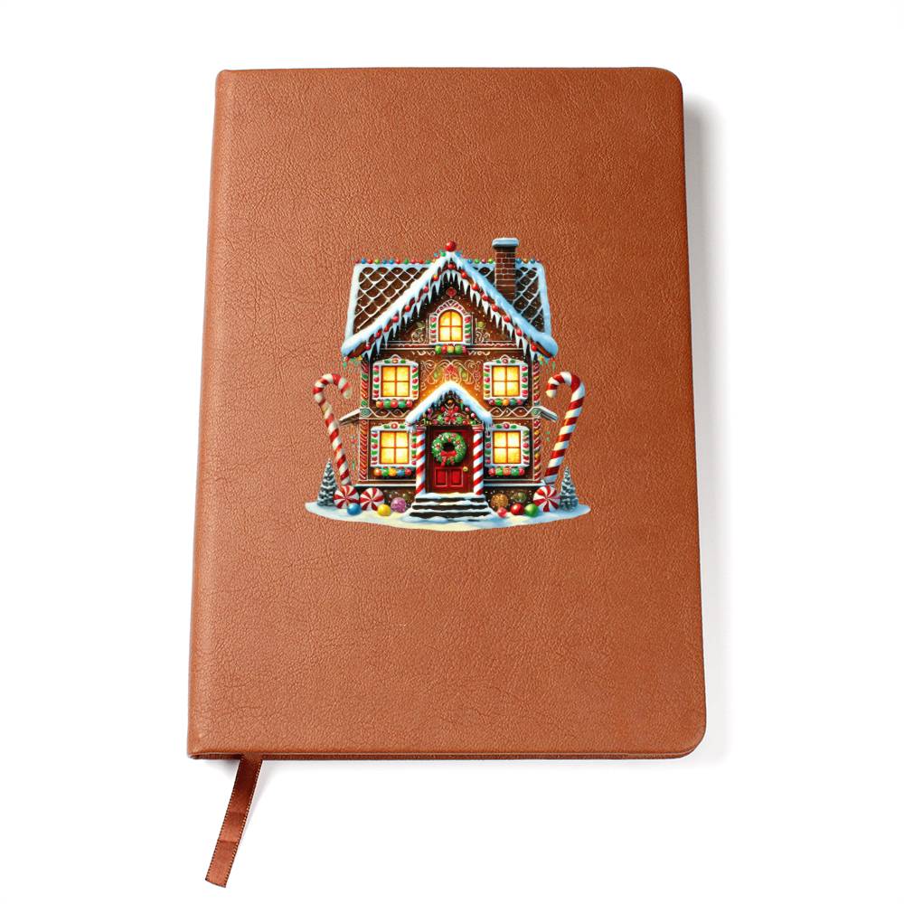 Christmas Gingerbread House 012 - Vegan Leather Journal