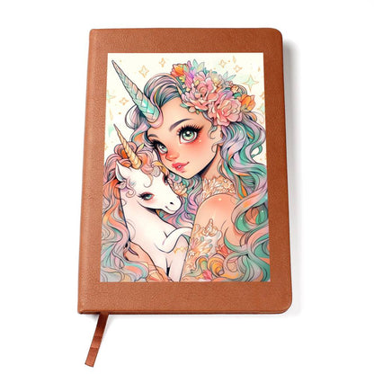 Cute Unicorn 116 - Vegan Leather Journal
