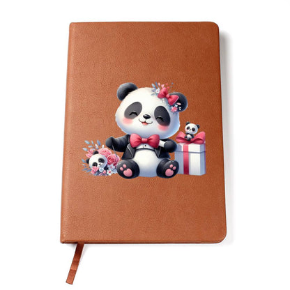 Valentine's Day Panda 008 - Vegan Leather Journal