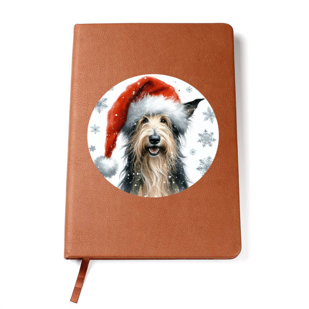 Christmas Dog - Scottish Deerhound - Vegan Leather Journal