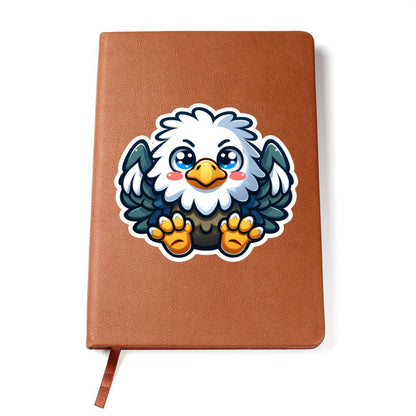 Cute Eagle sticker 43 - Vegan Leather Journal