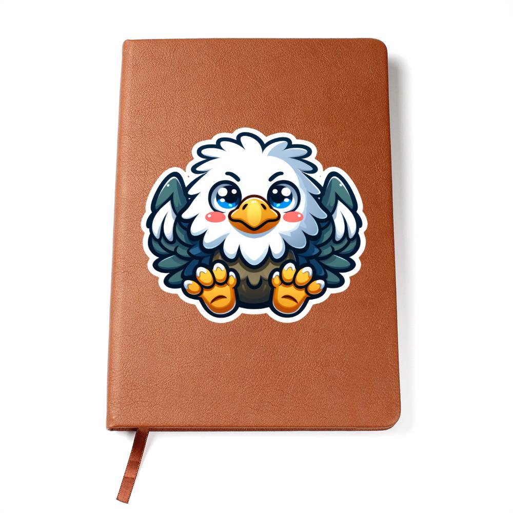 Cute Eagle sticker 43 - Vegan Leather Journal