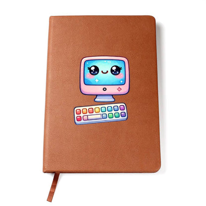 Cute Back to School Sticker 059 - Vegan Leather Journal