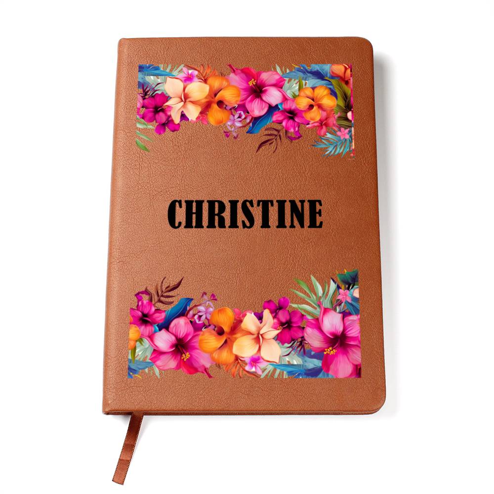 Christine (Tropical Flowers) - Vegan Leather Journal