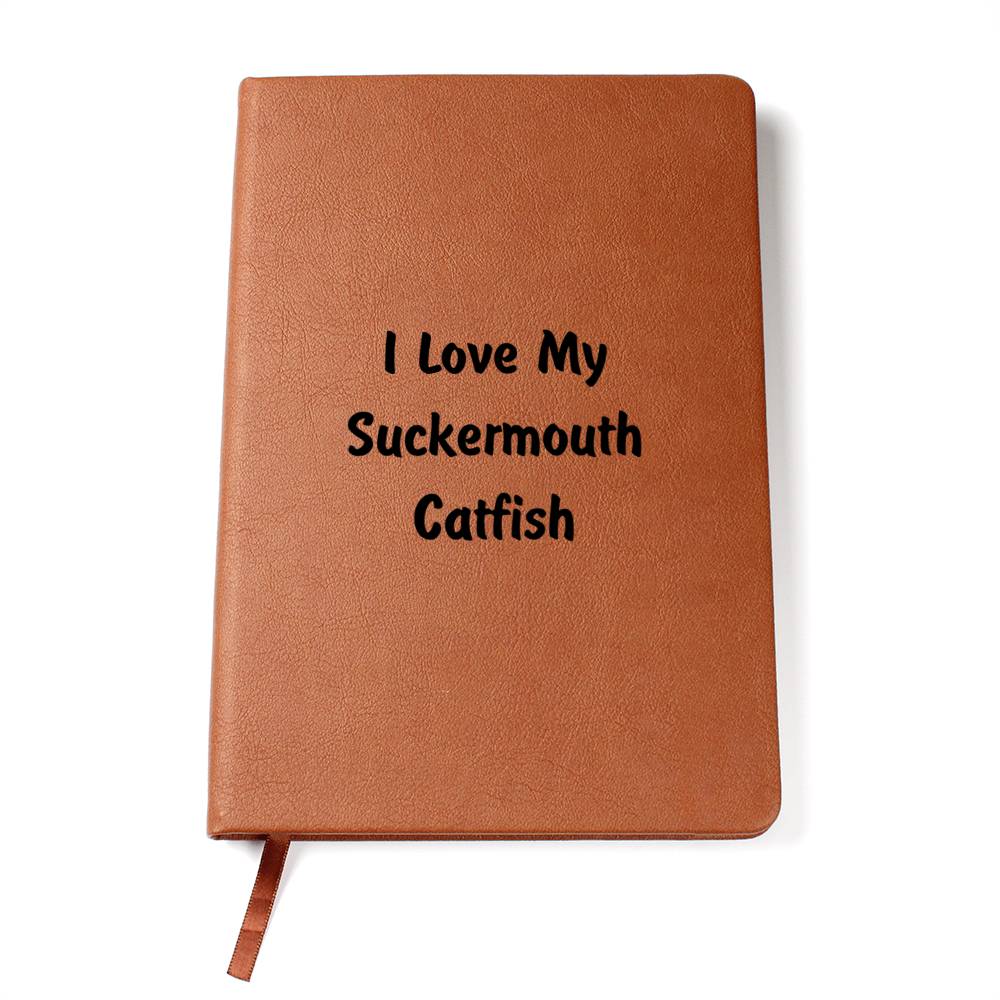 Love My Suckermouth Catfish - Vegan Leather Journal