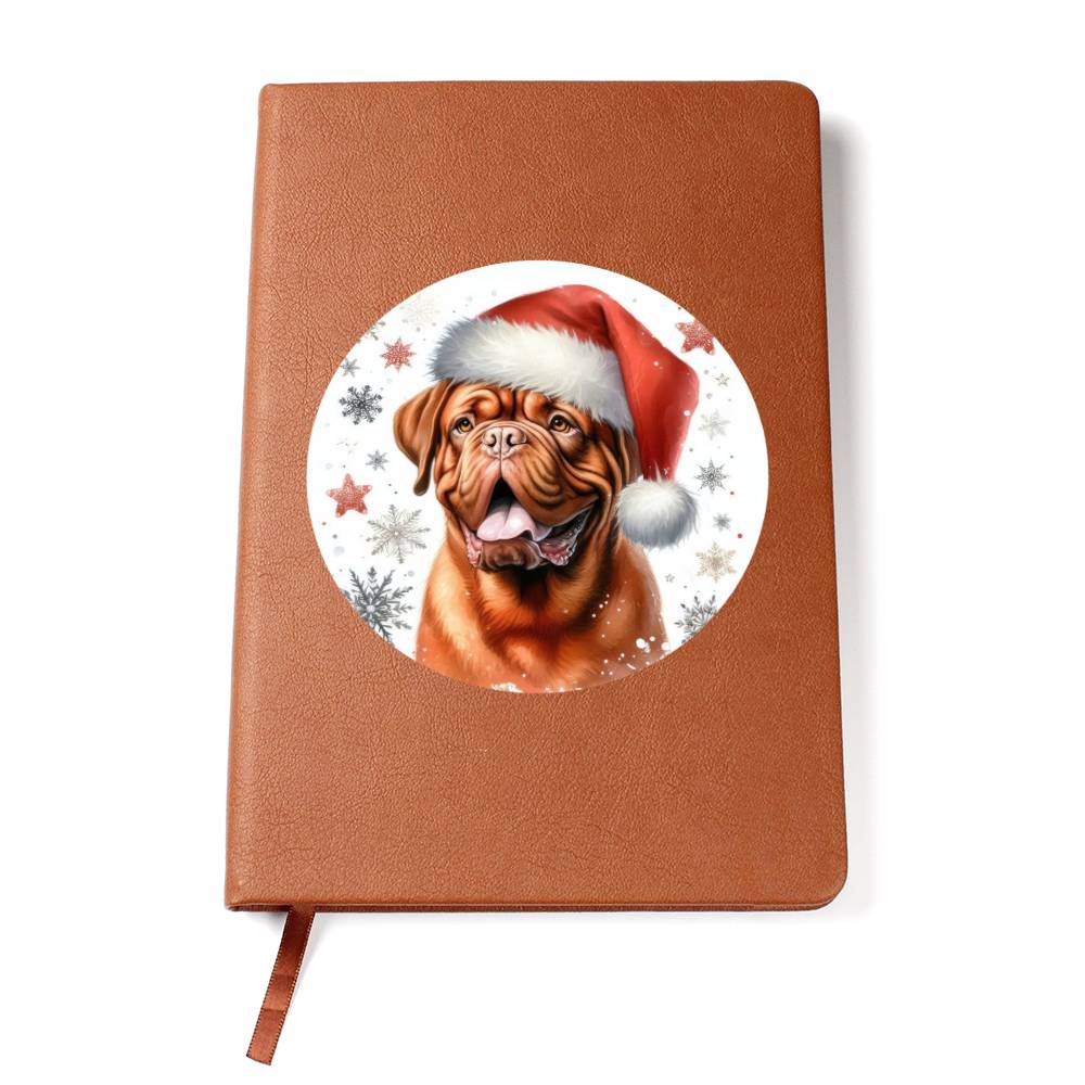 Christmas Dog - Dogue de Bordeaux - Vegan Leather Journal