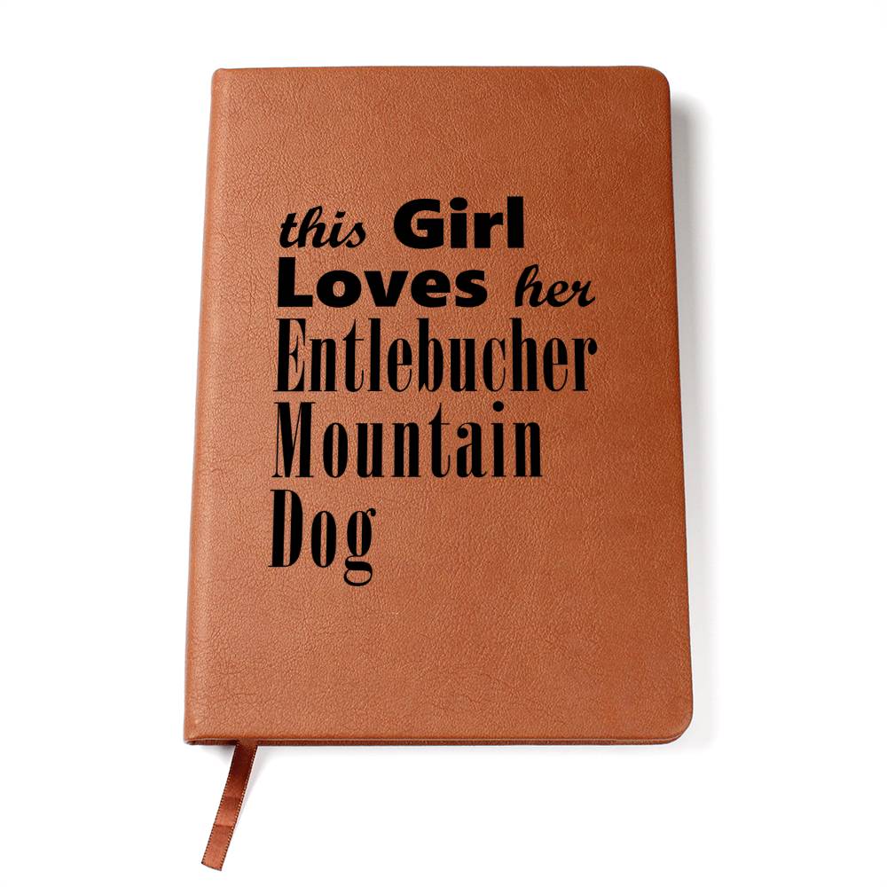 Entlebucher Mountain Dog - Vegan Leather Journal