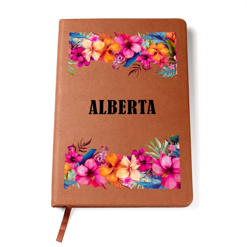 Alberta (Tropical Flowers) - Vegan Leather Journal